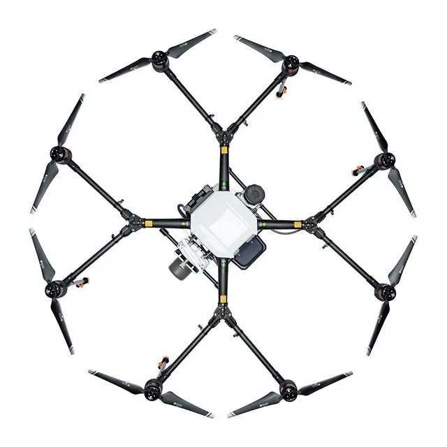 Агродрон DJI Agras MG-1P — вид сверху, официальное фото на белом фоне